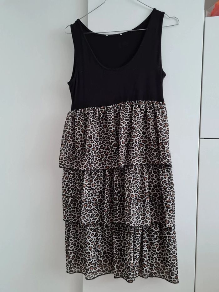 Robe noire leopard sexy 38 bodyflirt