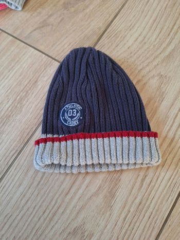 Bonnet bébé garçon 6/12 mois bleu marine