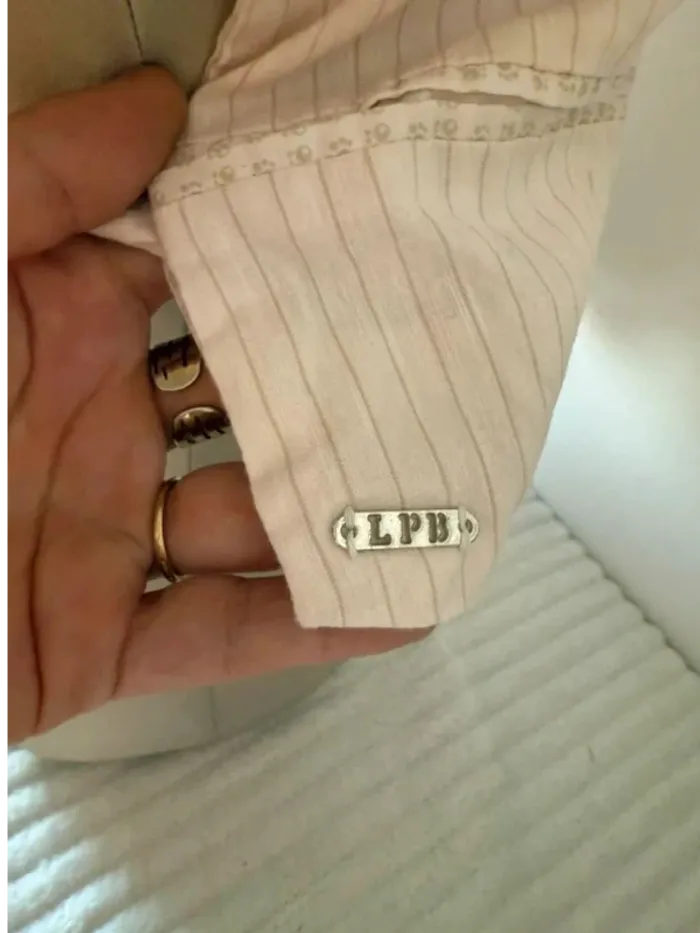 Gilet sans manches rayé LPB (Les P'tites Bombes) - Taille L - Lin & Coton - photo numéro 3