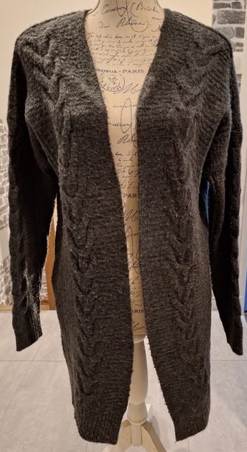 Cardigan gris Naf Naf sans fermeture