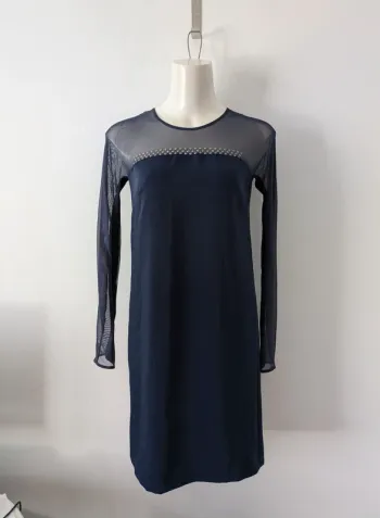 Robe marine manches transparentes - Cop Copine - taille 36