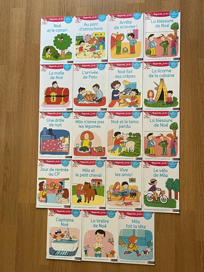 19 livres apprentissage lecture Regarde je lis avec Mila et Noé CP niveau 1