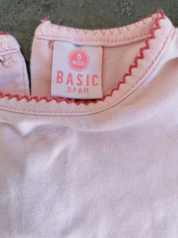 T-shirt rose DPAM 3-6 mois - photo numéro 2