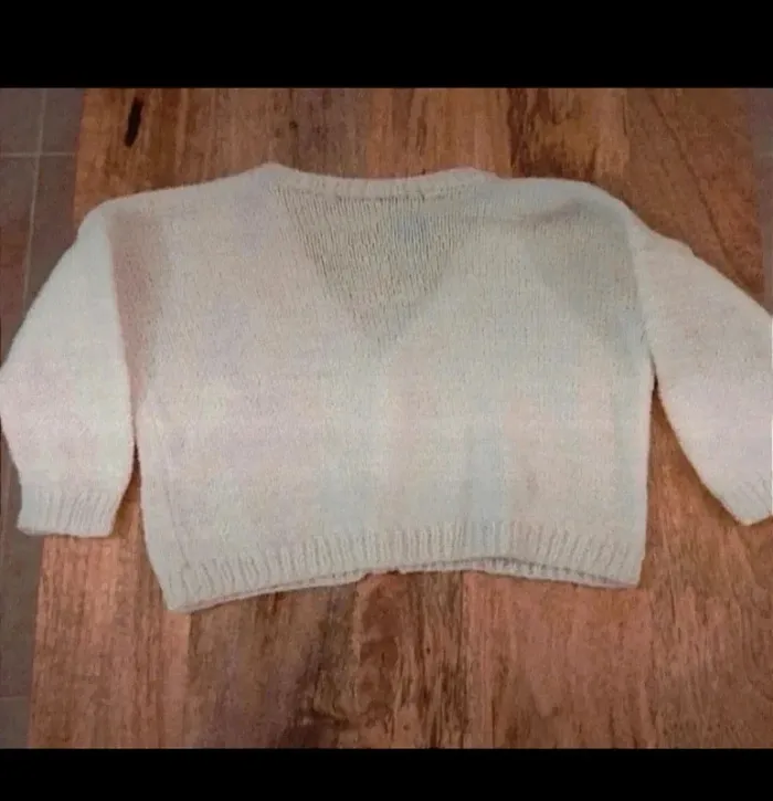 Gilet en coton blanc mixte - 12 mois - photo numéro 2