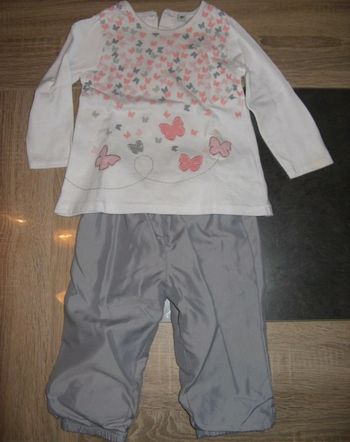 Ensemble 3 pièces fille 18 mois
