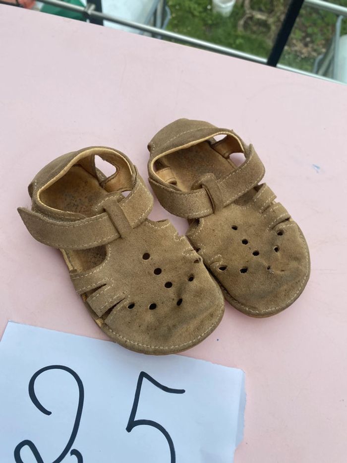 Nu pied sandale 25 daim beige - photo numéro 2