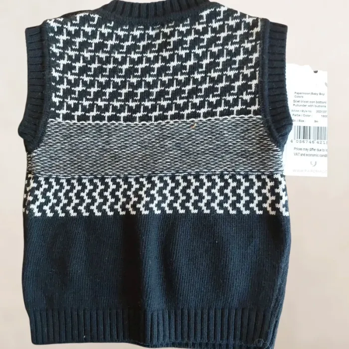 Pull sans manche papermoon garçon T.6 mois neuf avec étiquette - photo numéro 2