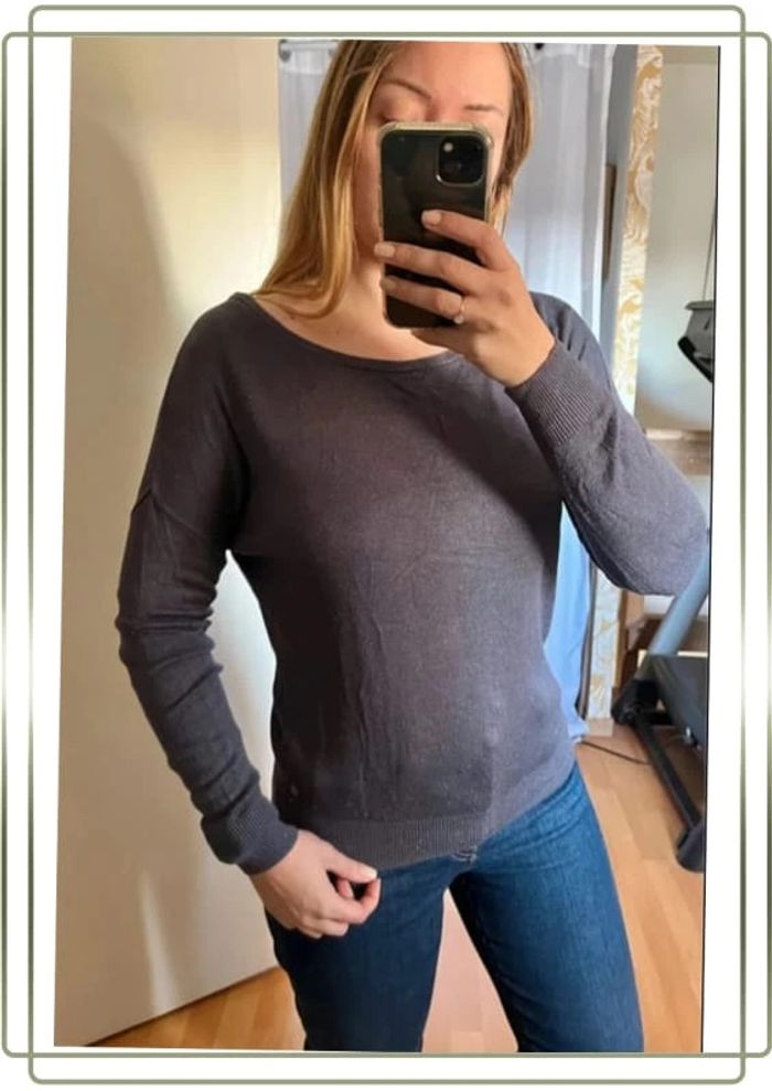 Pull gris légèrement pailleté Bonobo 34 XS doux