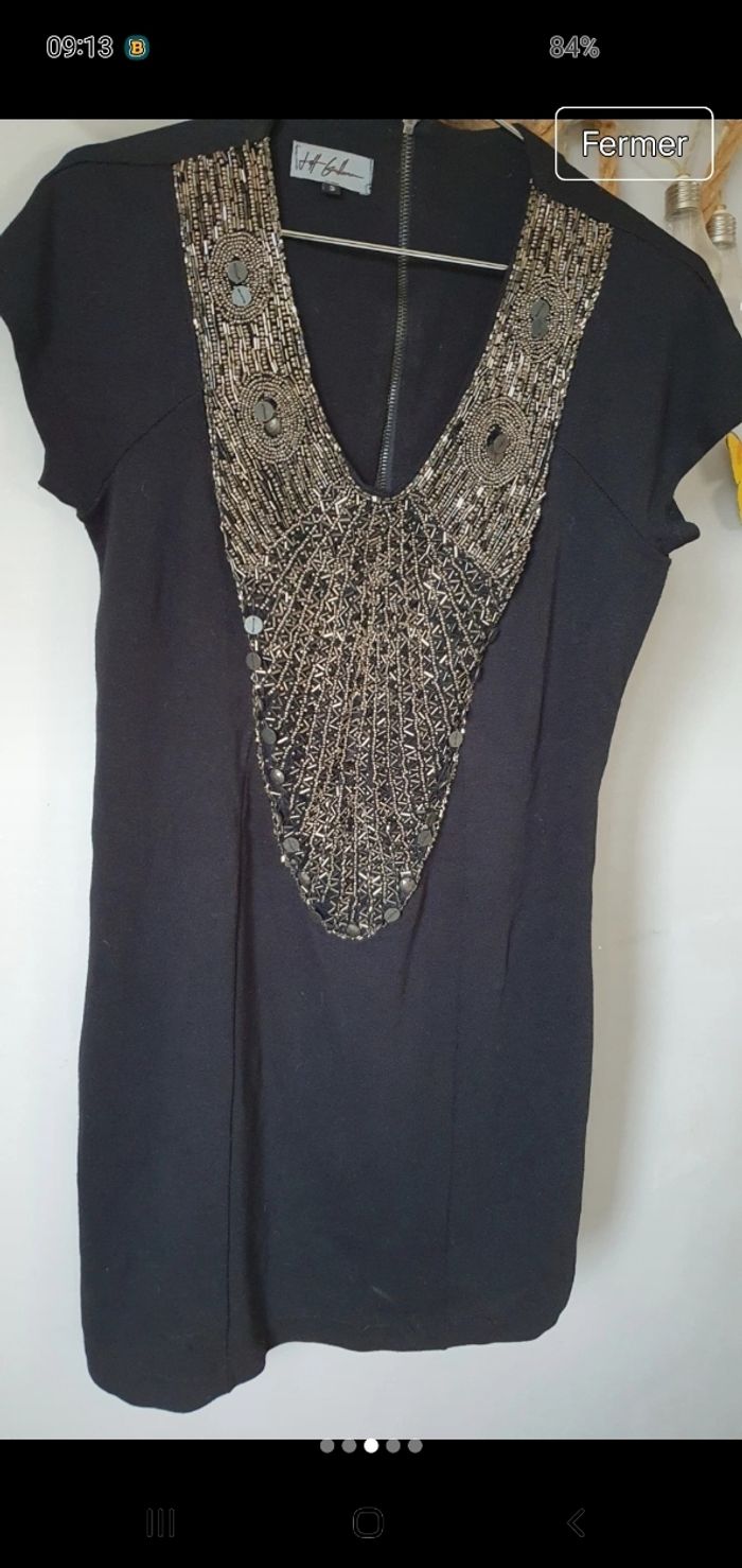 Robe  ou tunique Jersey avec plastron argenté - photo numéro 2