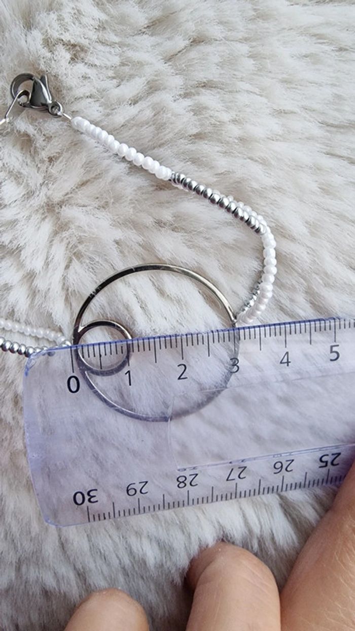 Bracelet en acier inoxydable argenté - photo numéro 6