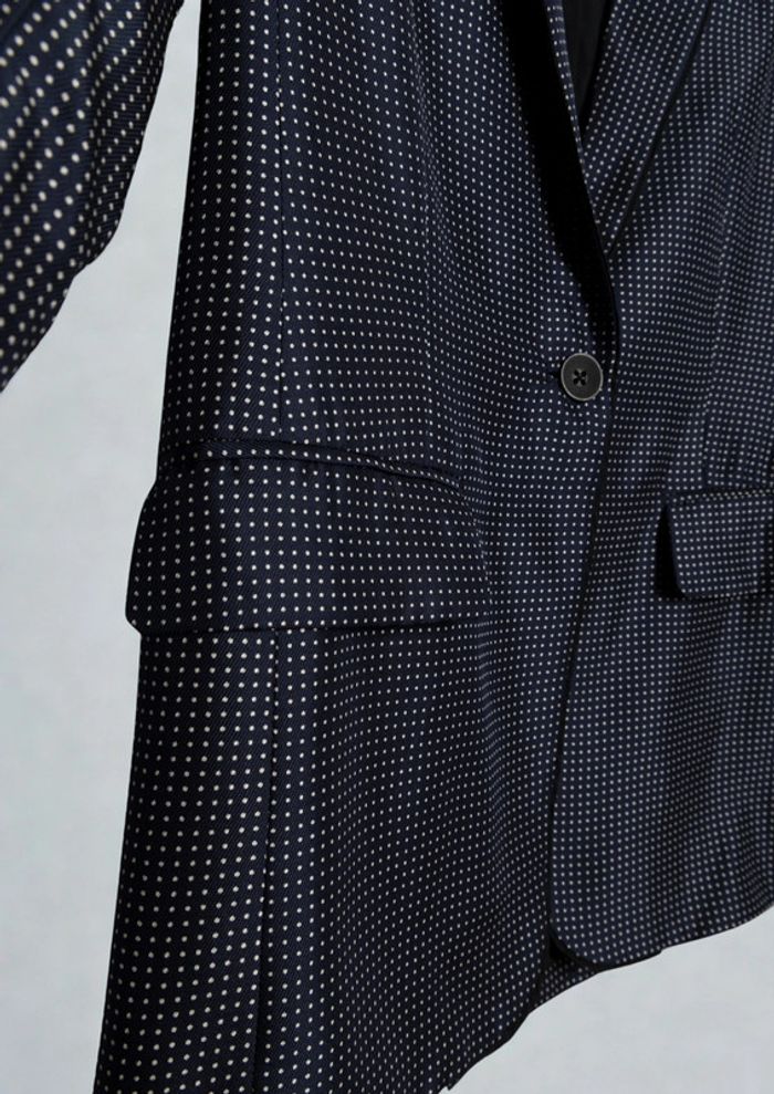 Veste blazer motif pois Blazer jacket polka dots 100% soie silk Rag & Bone Size XS - photo numéro 5
