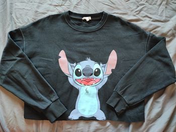 Sweat court Stitch noir Xs