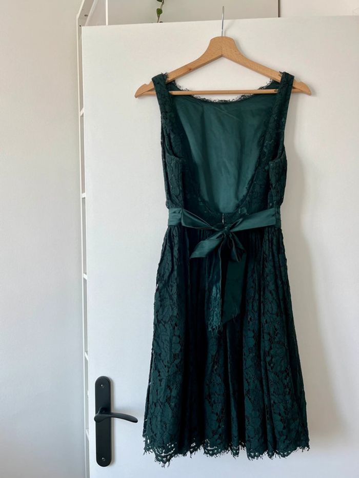 Robe Naf Naf taille 40 verte dentelle - photo numéro 4