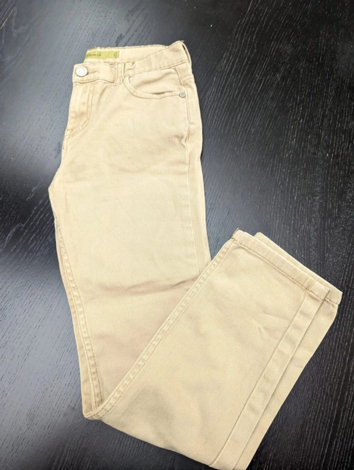 Pantalon en toile beige 9-10 ans garçon