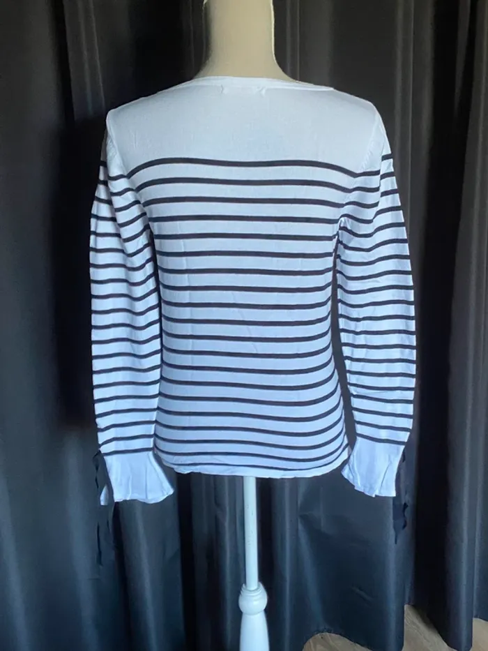 Pull marinière en mailles fines Camaïeu - photo numéro 3