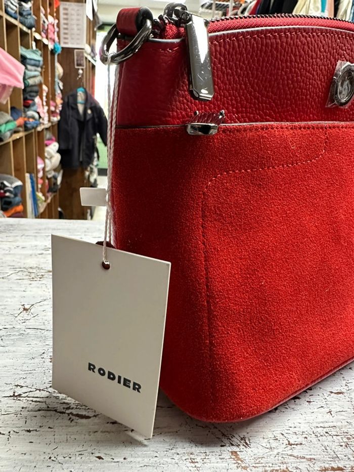 Sac à main cuir rouge Rodier - photo numéro 3
