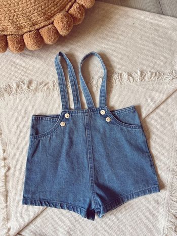 Salopette short combishort en jean neuve Kiabi 18 mois