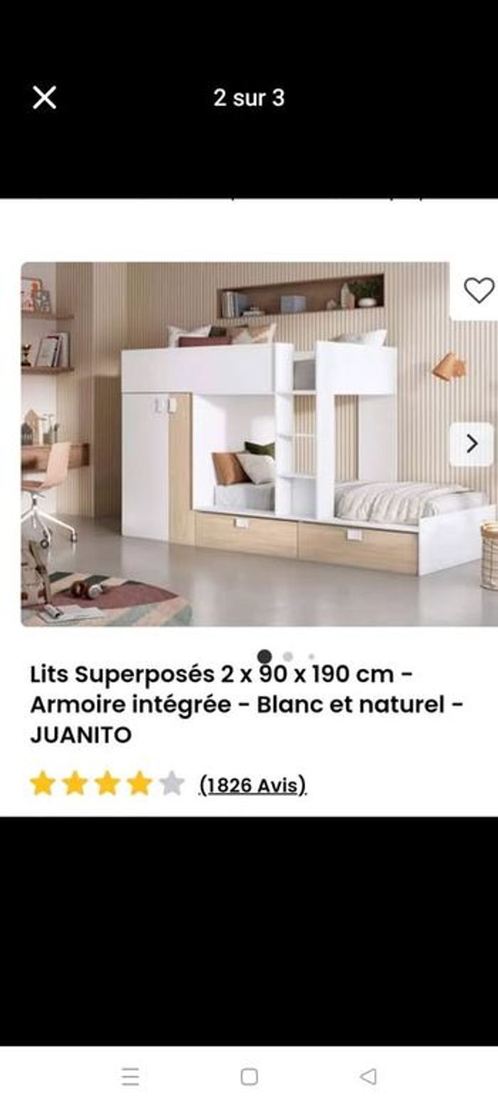 lits superposés enfants