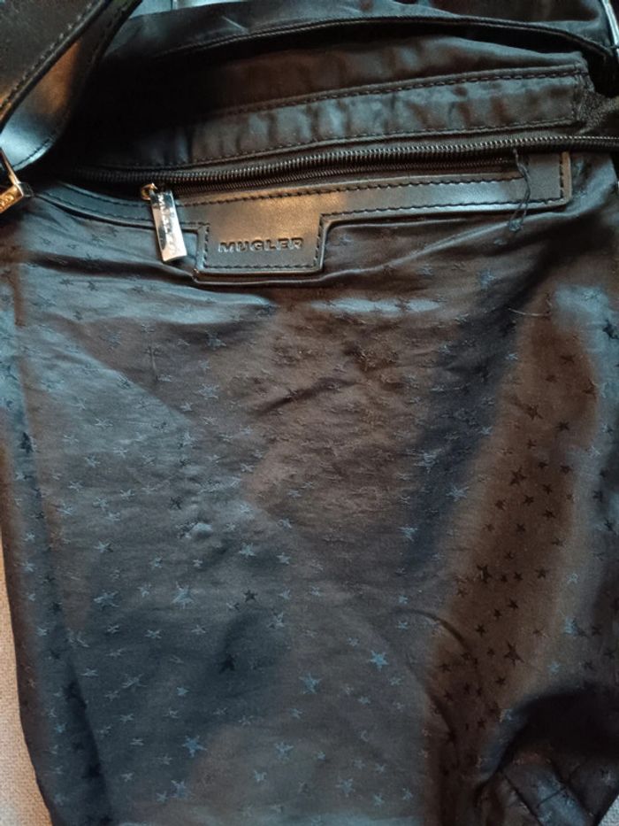 Sac bandoulière toile et cuir | Thierry Mugler |Zenith 13 - photo numéro 7