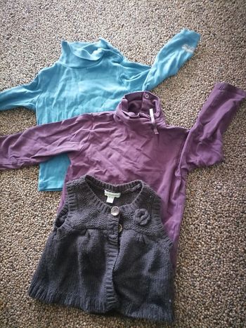 Lot sous pull et gilet verbaudet 2 ans