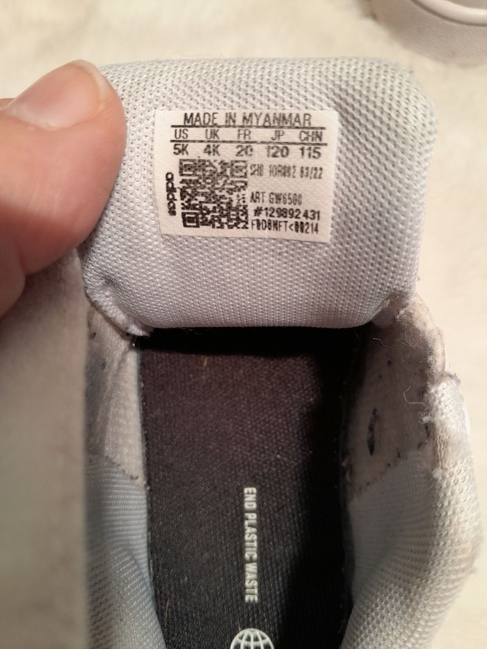 : Baskets Bébé Adidas Advantage 2.0 I - Scratch - Blanc/Vert - T. 20 - photo numéro 7