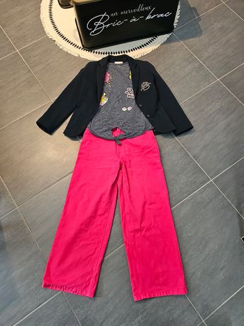 Pantalon +hauts + blazer fille 12 ans