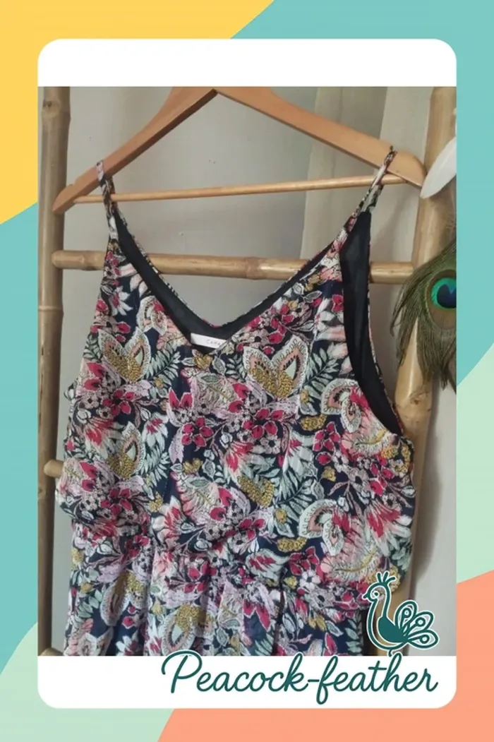 Robe longue fleurie 44 camaïeu - photo numéro 4