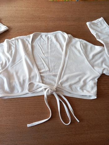 Cache cœur bolero blanc 12ans
