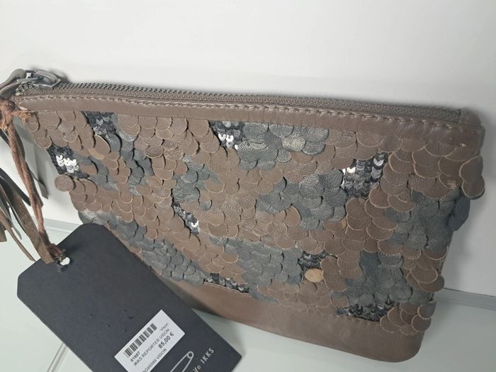 Ikks pochette rangement sac à main en cuir neuf - photo numéro 2