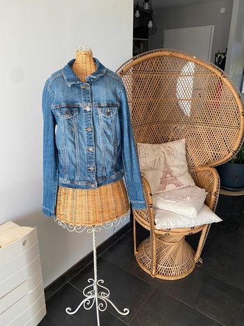 Blouson veste en jeans Jennyfer bleue taille XS / S