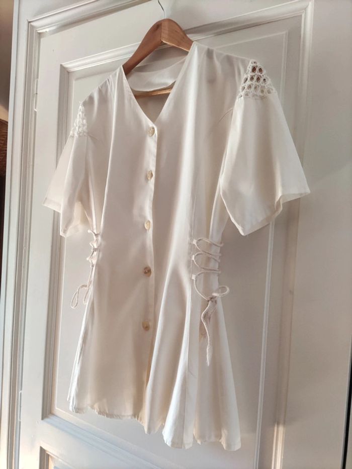 Tunique blanche été chic cérémonie - photo numéro 2