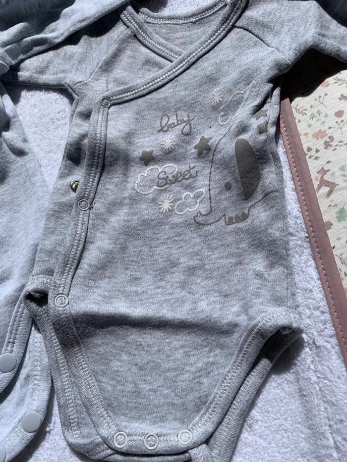 Lot de 2 bodies in extenso 1 mois - photo numéro 2