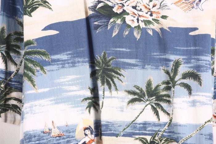 Adorable chemisette vintage 90's en coton motif fleurs des îles (#240177) - photo numéro 5