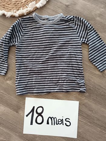 🌞 t-shirt fin manche longue kitchoun 18 mois