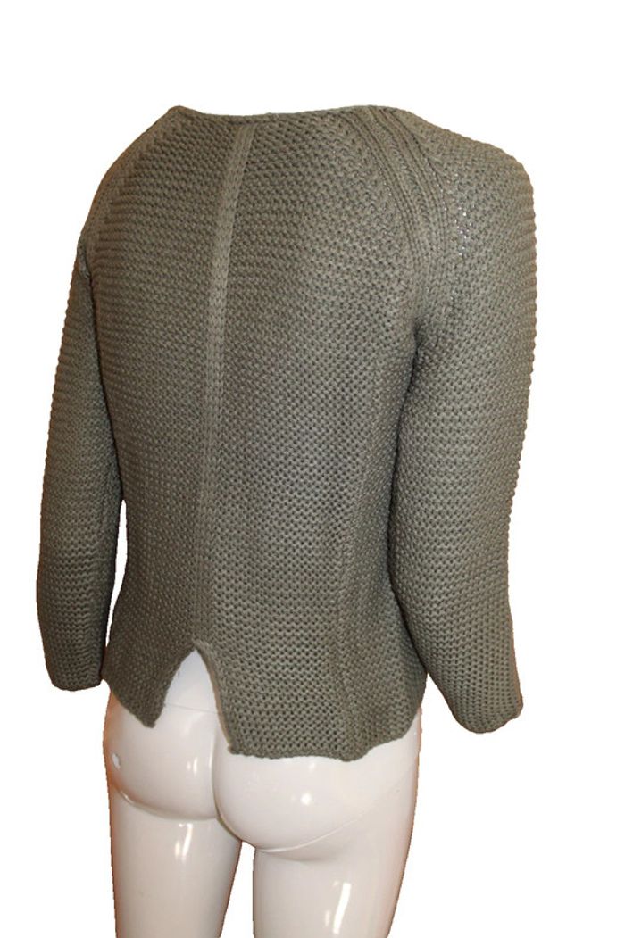 pull court couleur kaki marque Morgan pas de taille indiquée mais convient a une taille 36/38 - photo numéro 3