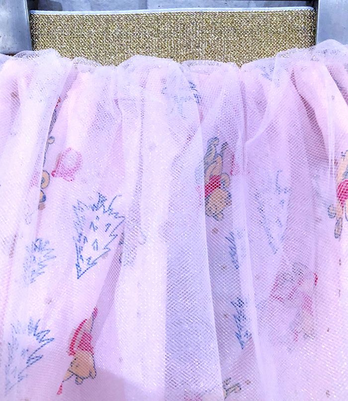 DISNEY - NEW - ENSEMBLE 2P FILLE WINNIE L'OURSON, TULLE RÉSILLE & OR PAILLETÉ 5/6A - photo numéro 8