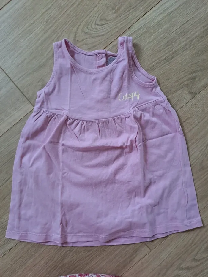 Lot de 2 robes et 1 combishort été 12 mois. - photo numéro 2