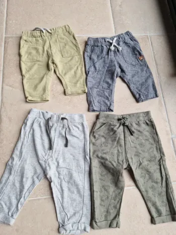 Lot 4 pantalons léger garçon 6 mois