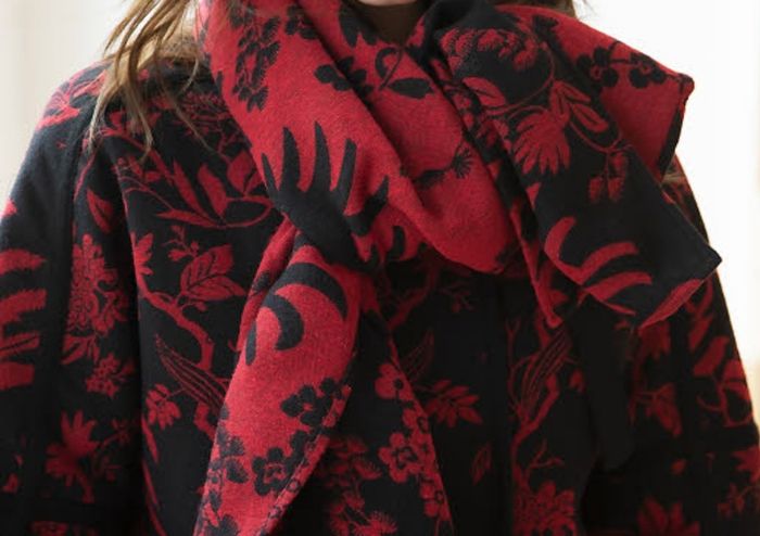 Écharpe Christian Lacroix rouge et noir