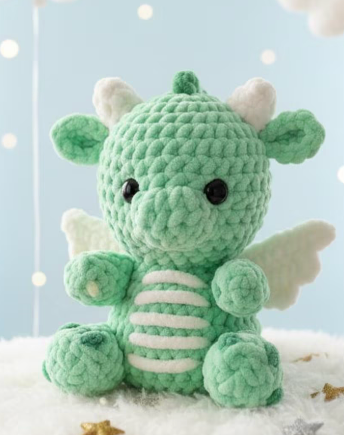 🐉🧶 Petit Dragon au Crochet – Fait Main & Personnalisable ✨