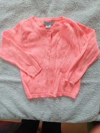 Gilet corail / rose fluo 3 4 ans
