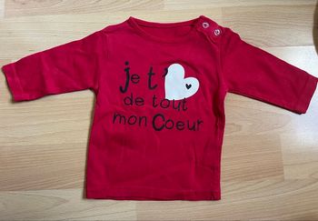 T-shirt manches longues rouge 1M