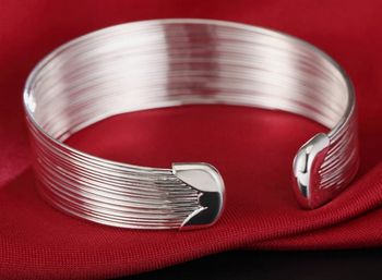Bracelet manchette argent