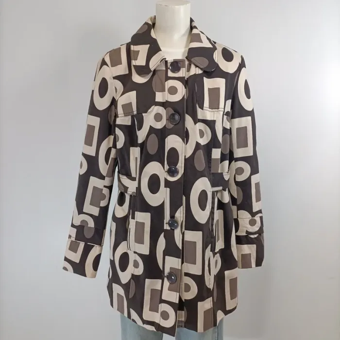 Veste Trench Vero Moda - XL - marron et beige - doublé à motif - photo numéro 2