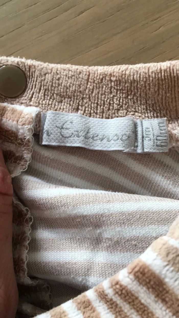 Grenouillère in extenso 3 mois beige et crème - photo numéro 4