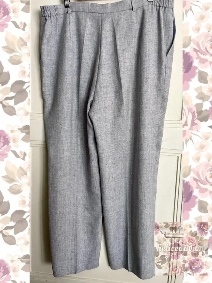 Pantalon vintage Gris chiné Karting taille 52 - photo numéro 2
