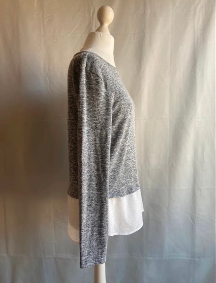 Pull chiné noir et blanc Fashion Express taille 38 / M - photo numéro 5
