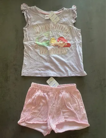 Ensemble T-shirt + short La Petite Sirène Disney 2 ans/92 cm [ref.11B038]