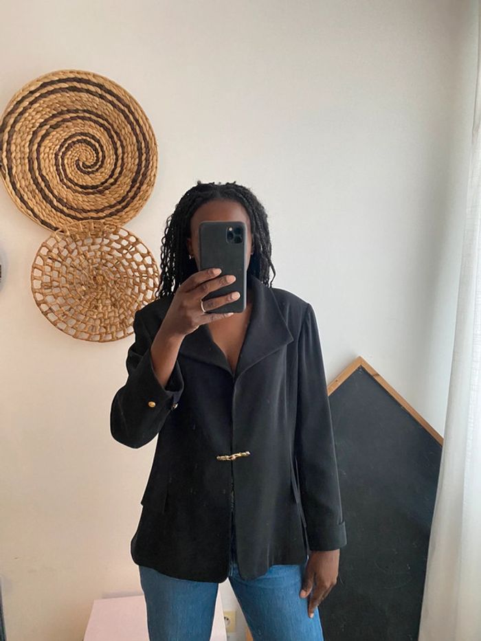 Blazer noir un jour ailleurs taille 42 - photo numéro 3