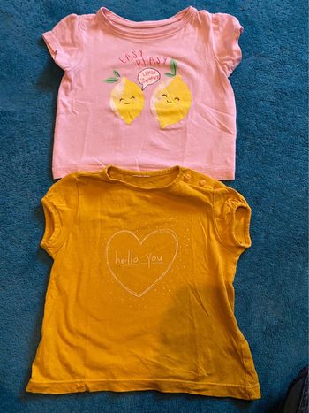 Lot 2 tee-shirts 12 mois